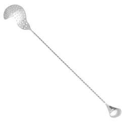 Barlöffel - mit Sieb | 40 cm - Silber