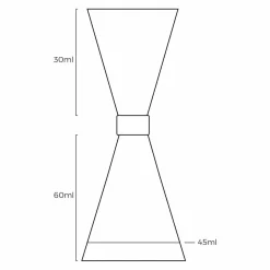Barmaß Mr. Slim | 30/60 ml - Silber mit Goldring