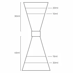Barmaß Mr. Slim | 30/45 ml - Silber mit Goldring