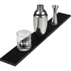 Barmatte Gummi stabil | Schwarz - 70x10 cm