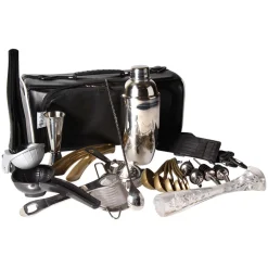 Bartasche mit Cocktailset - dreiteiliger Shaker