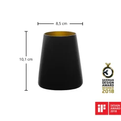 Becher Schwarz-Gold | Elements Power - Stölzle Lausitz (6 Stk)