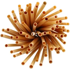 Bio-Strohhalm aus Schilf | Ø 7 mm x 20 cm - Papstar Pure (100 Stk)