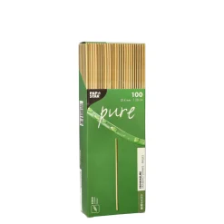 Bio-Strohhalm aus Stroh | Ø 4 mm x 20 cm - Papstar Pure (100 Stk)