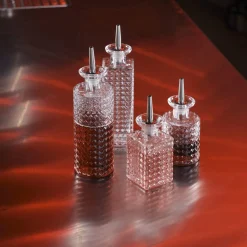 Bitterflasche - Karomuster | rund - 150 ml