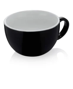 Caffé Latte Tasse - Italia Black | Schwarz - 350 ml (6 Stk)