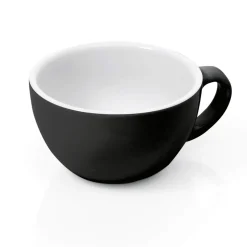 Cappuccino Tasse groß - Italia Black | Schwarz - 280 ml (6 Stk)