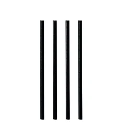 Cocktail Papierstrohhalm | Schwarz - Ø 7 mm x 10 cm - Papstar Pure (500 Stk)
