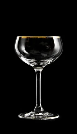 Cocktailglas Retro Coupe | Goldrand - 220 ml (4 Stk)