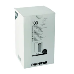 Cocktail-Serviette in Spenderbox 20x20 cm | Schwarz – ¼ Falz – 2-lagig (100 Stk)