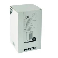 Cocktail-Serviette in Spenderbox 20x20 cm | Weiß – ¼ Falz – 2-lagig (100 Stk)