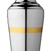 Cocktailshaker Yukiwa Baron | Silber glänzend - Vergoldete Akzente
