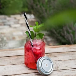 Deckel mit Trinkhalm - für Drinking Jar (6 Stk)