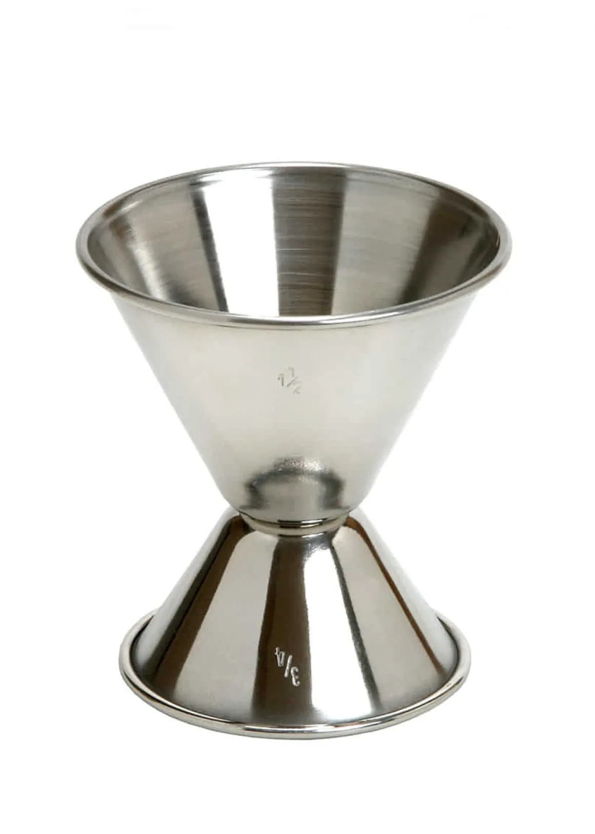 Doppelbarmaß Edelstahl | 35/50 ml - Silber