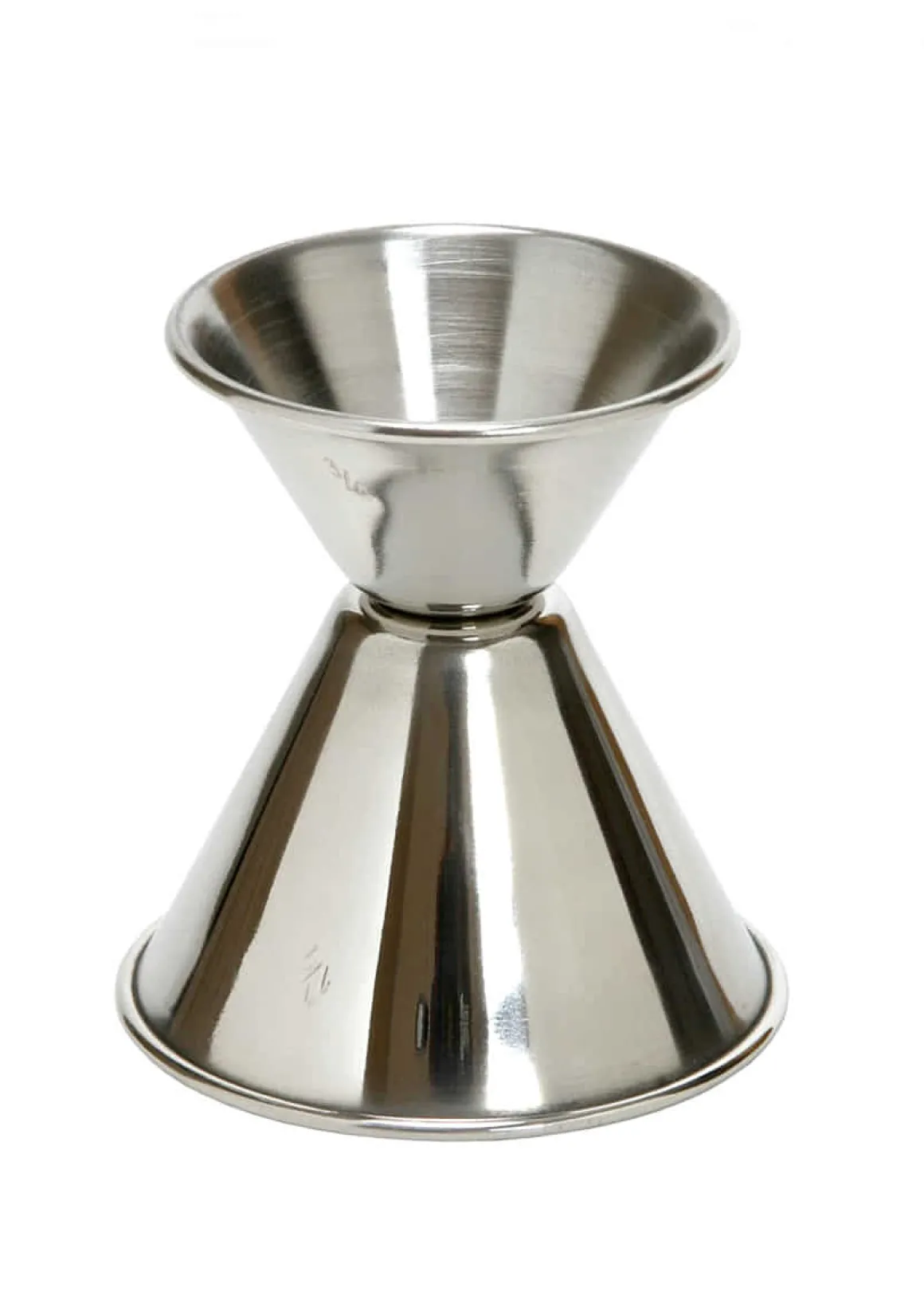 Doppelbarmaß Edelstahl | 20/40 ml - Silber