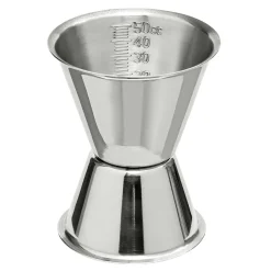 Doppelmessbecher mit Skalierung | 30/50 ml - Silber