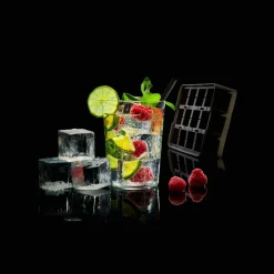 Eiswürfelform mit Deckel – Platin Silikon – Lurch | 12 x 4 cm