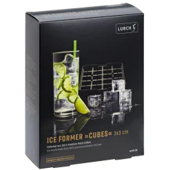 Eiswürfelform mit Deckel – Platin Silikon – Lurch | 20 x 3 cm
