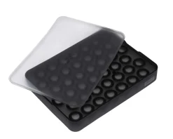 Eiswürfelform mit Deckel – Platin Silikon – Kugeln | 42 x 2 cm