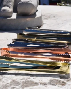 Eiswürfelzange stabil | 18 cm - Bronze