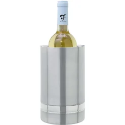 Flaschenkühler doppelwandig - Zierring | Edelstahl