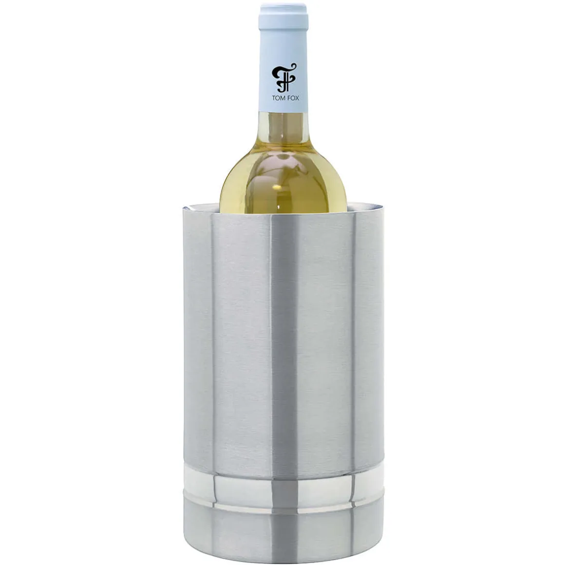 Flaschenkühler doppelwandig - Zierring | Edelstahl