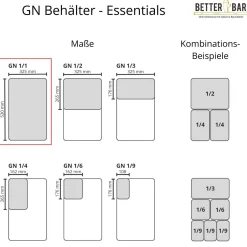 GN 1/1 Behälter - Edelstahl - GN Essentials | 6,5 cm