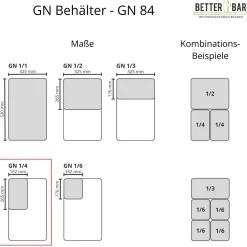 GN 1/4 Behälter - Polypropylen - GN 84 | 10 cm