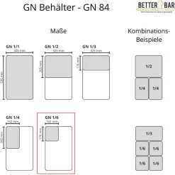 GN 1/6 Behälter - Polypropylen - GN 84 | 6,5 cm