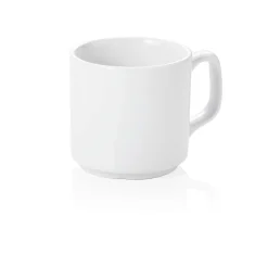 Kaffeetasse stapelbar | weiß - 260 ml (6 Stk)