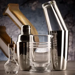 Rührglas Calabrese mit Standfuß - Rillenmuster | 600 ml