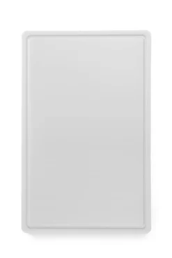 Schneidbrett mit Rille | 53x32 cm - Weiß