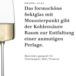 Sektglas | Sensa - Zwiesel Glas | 0,1l Eiche - 390 ml (6 Stk)