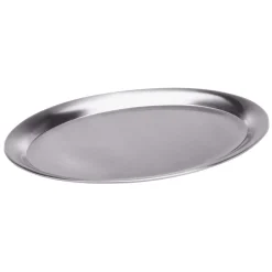 Serviertablett oval - Edelstahl matt | 29 x 22 cm