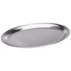 Serviertablett oval - Edelstahl matt | 23 x 17 cm