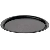 Serviertablett oval - rutschfest | schwarz - 26,5 x 19,5 cm