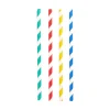 Shake Papier-Trinkhalm | Gestreift - Ø 8 mm x 21 cm - Papstar Pure (100 Stk)