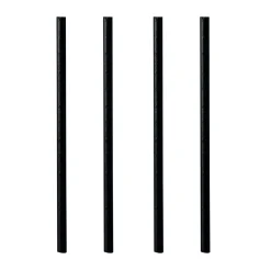 Shake Papier-Trinkhalm | Schwarz - Ø 8 mm x 25 cm - Papstar Pure (100 Stk)