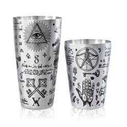 Tin-in-Tin Cocktail Shaker - Yokai Tattoo | Alchemy verziert