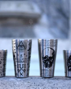 Tin-in-Tin Cocktail Shaker - Yokai Tattoo | Alchemy verziert