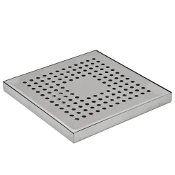 Tropfblech quadratisch - Edelstahl | 15 cm - Silber