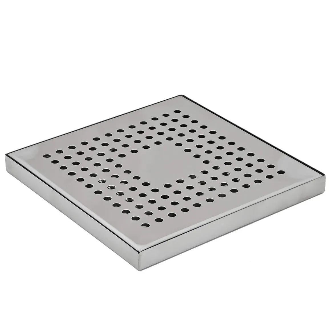 Tropfblech quadratisch - Edelstahl | 15 cm - Silber