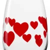 Wassergläser L'amour - rote Herzen | Stölzle Lausitz | 6 Stk