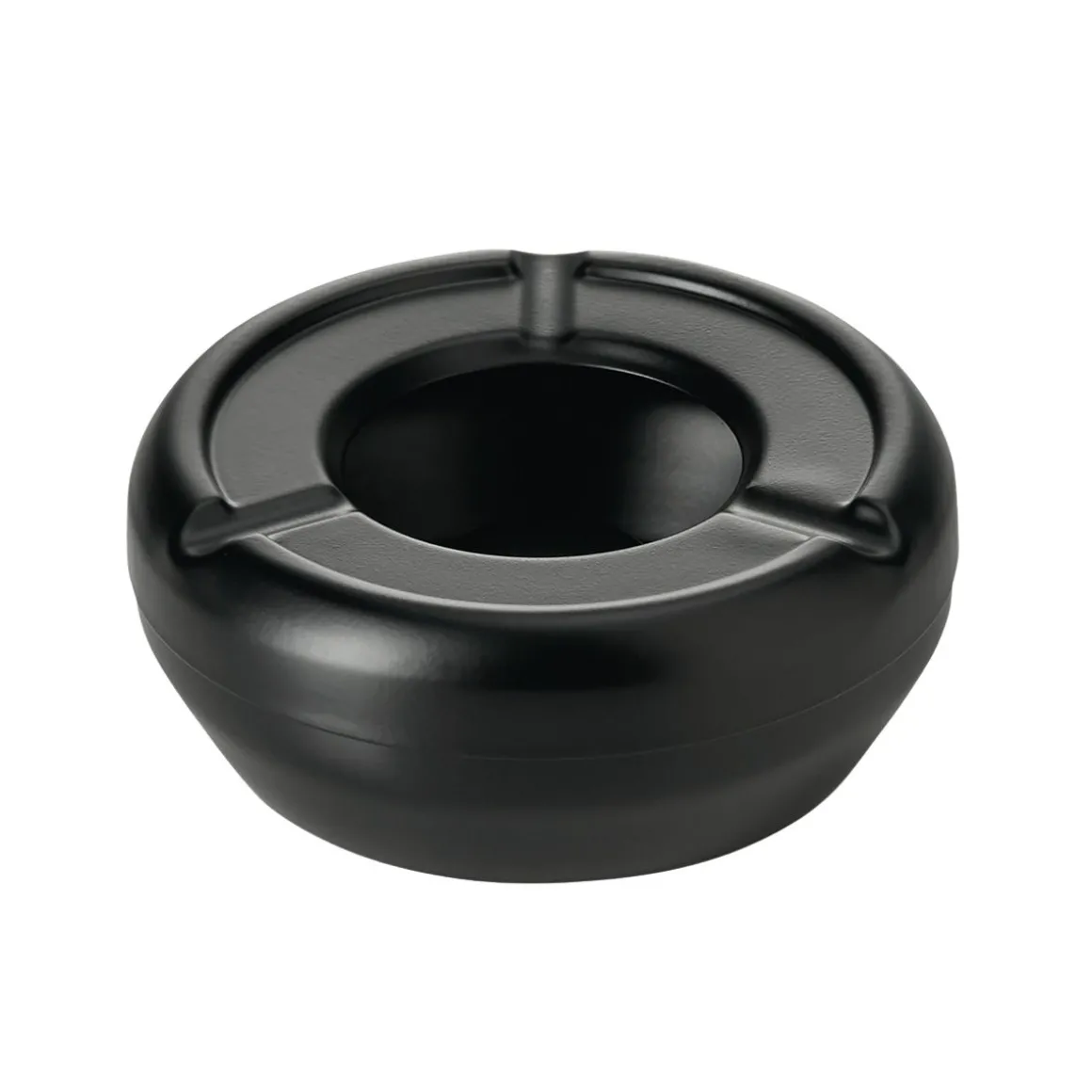 Windaschenbecher Edelstahl - stapelbar | schwarz - Ø 9,5 cm