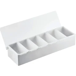 Zutatenbehälter mit Deckel | Edelstahl - 6 Fächer