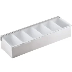 Zutatenbehälter mit Deckel | Edelstahl - 6 Fächer